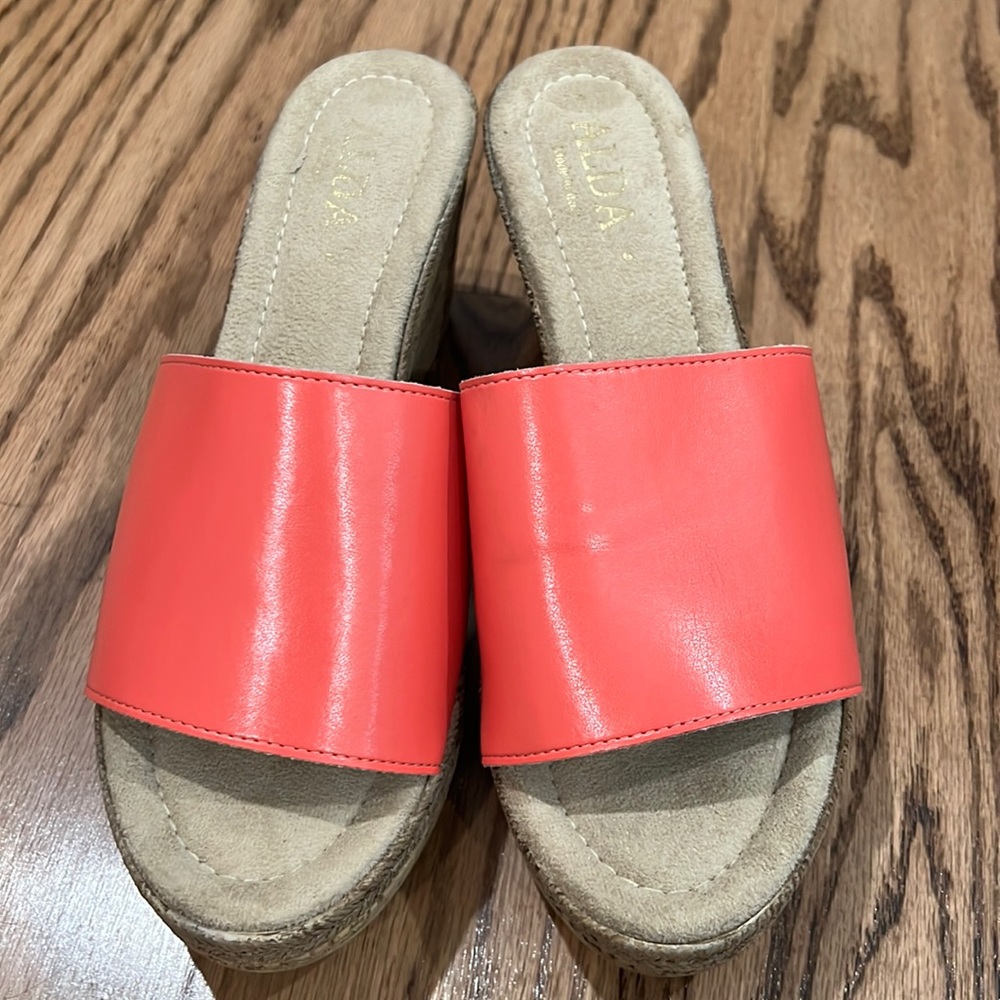 Alda Slip On Wedge Sandals - Size 40